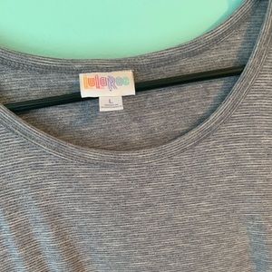 LuLaRoe Dresses - BNWT LulaRoe Large Slate Blue Striped Carly LuLaRoe Dresses - BNWT LulaRoe Large Slate Blue Striped Carly